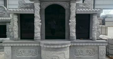 淮南 芝麻灰高档墓碑，土墓，可定制
