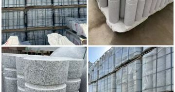 淮南 芝麻白花岗岩挡车柱、隔离柱多少钱