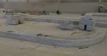 淮南 芝麻白整石坐凳（光面+自然面）