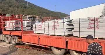 淮南 芝麻灰花岗岩光面毛板出货日常