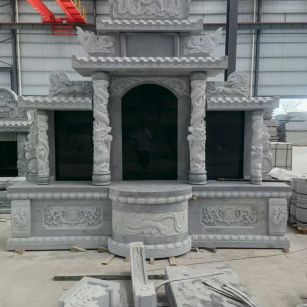 淮南 芝麻灰高档墓碑，土墓，可定制