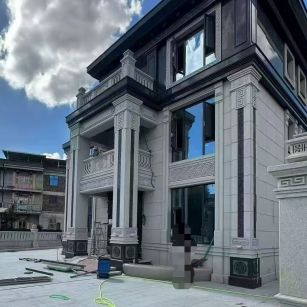 淮南 别墅干挂，芝麻白与芝麻黑完美配合