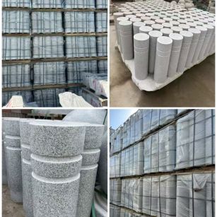 淮南 芝麻白花岗岩挡车柱、隔离柱多少钱