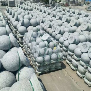 淮南 花岗岩实心圆球，石球，挡车球，挡车石，车止石，路障石。