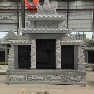 淮南 芝麻灰高档墓碑、土墓，一套也支持定做