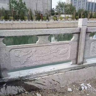 淮南 芙蓉白大花桥梁、河道，石材栏杆、围栏、护栏