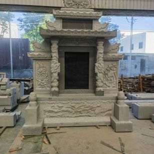 淮南 芝麻灰高档墓碑、土墓，一套也支持定做