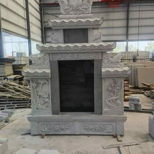 淮南 芝麻灰高档墓碑、土墓，一套也支持定做