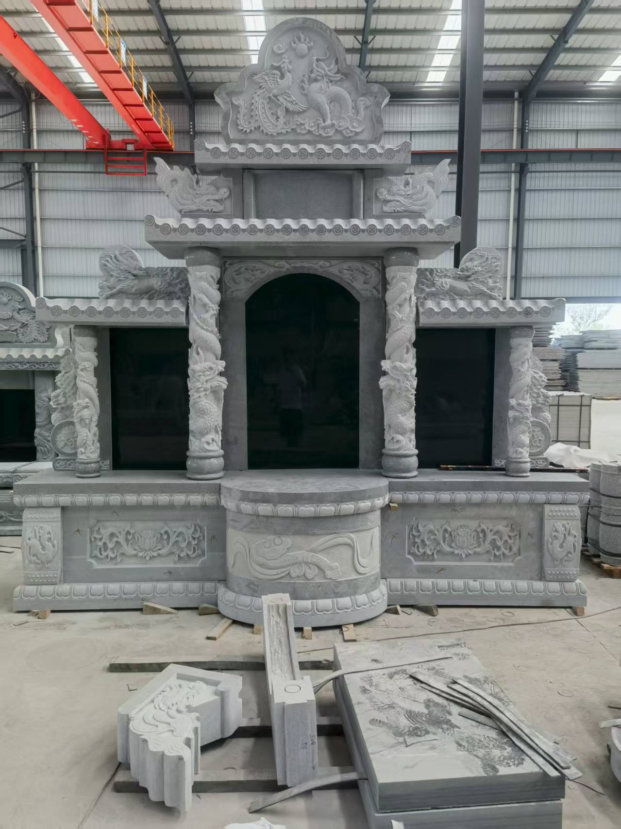 淮南 芝麻灰高档墓碑，土墓，可定制