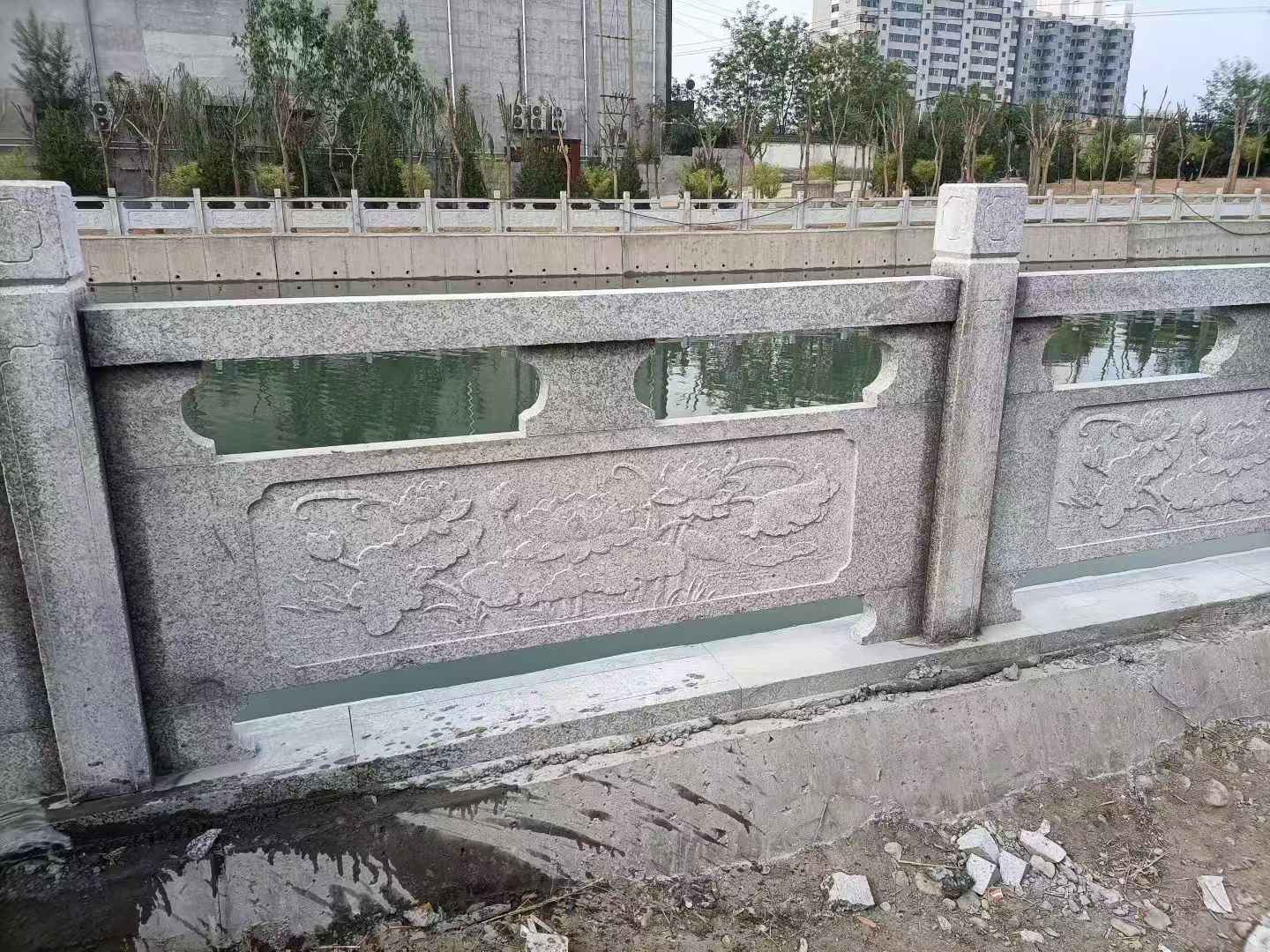 淮南 芙蓉白大花桥梁、河道，石材栏杆、围栏、护栏