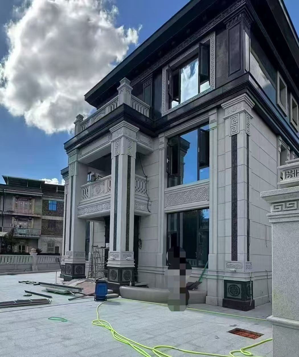 淮南 别墅干挂，芝麻白与芝麻黑完美配合