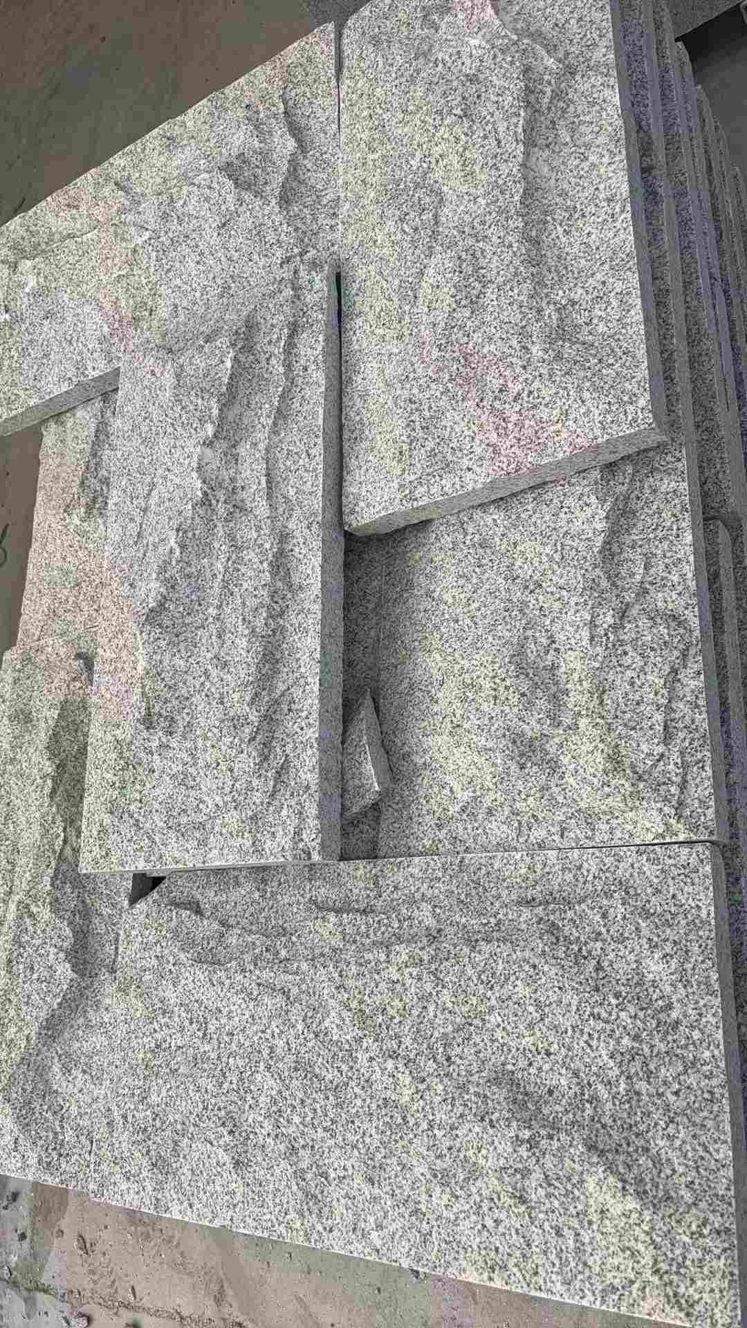淮南 芝麻白自然面花岗岩成品板